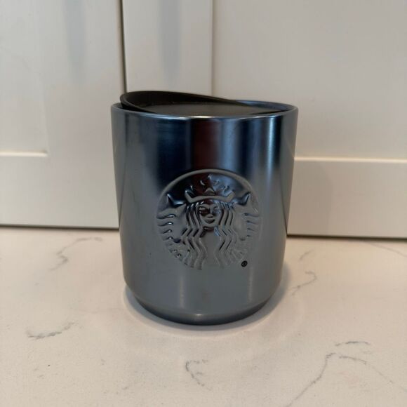 Starbucks Iridescent Gray Ceramic Double Wall Tumbler 8 oz - Picture 1 of 7